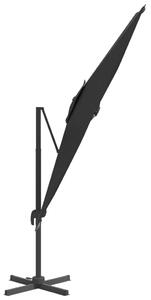 VidaXL fekete konzolos napernyő alumínium rúddal 300 x 300 cm