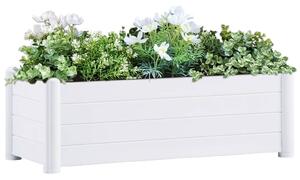 VidaXL fehér kerti PP magaságyás 100 x 43 x 35 cm