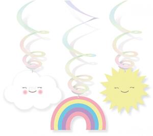 Rainbow and Cloud szalag dekoráció 6 db-os szett