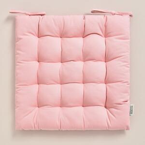 Carmen Világos rózsaszín steppelt pamut ülőpárna 40 x 40 cm