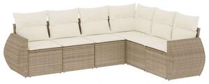 VidaXL Polyrattan Kerti Ülőgarnitúra - 6 részes - Bézs