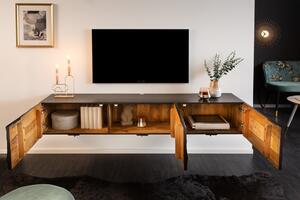 Design függő TV asztal Shayla 160 cm fekete mangó