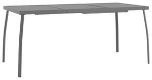VidaXL antracitszürke acélhálós kerti asztal 165 x 80 x 72 cm