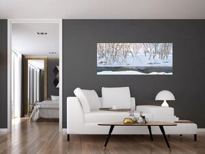 Kép - róka a téli tájban (120x50 cm)