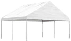 VidaXL fehér polietilén pavilon tetővel 4,46 x 5,88 x 3,75 m