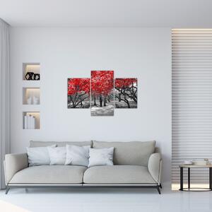 Kép - vörös fák,Central Park, New York (90x60 cm)