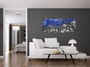 Kép - Kék fák, Central Park, New York (120x50 cm)