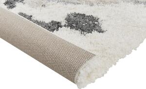 Fehér és szürke hosszú szálú szőnyeg 200 x 300 cm GORIS