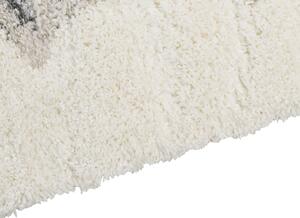 Fehér és szürke hosszú szálú szőnyeg 80 x 150 cm MASIS