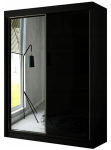 Velis Gardróbszekrény - 200 cm Fekete / matt Fehér
