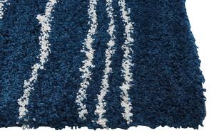 Fehér és kék hosszú szálú szőnyeg 160 x 230 cm TASHIR