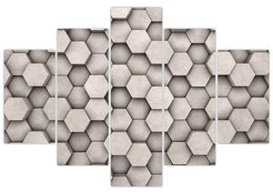Kép - Hatszögek beton kivitelben (150x105 cm)