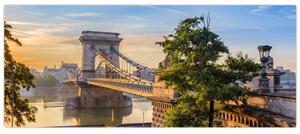 Kép - Híd a folyón, Budapest, Magyarország (120x50 cm)