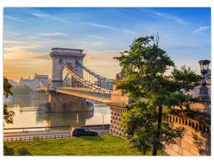 Kép - Híd a folyón, Budapest, Magyarország (70x50 cm)