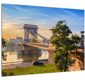 Kép - Híd a folyón, Budapest, Magyarország (70x50 cm)