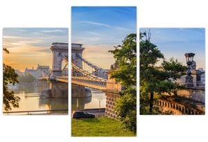Kép - Híd a folyón, Budapest, Magyarország (90x60 cm)
