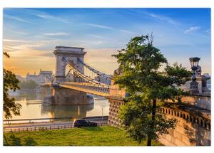 Kép - Híd a folyón, Budapest, Magyarország (90x60 cm)