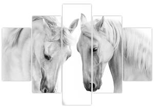 Fehér lovak képe (150x105 cm)
