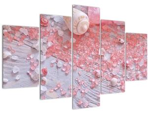 Kép - Tengerparti hangulat rózsaszín árnyalatokban (150x105 cm)