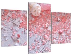 Kép - Tengerparti hangulat rózsaszín árnyalatokban (90x60 cm)