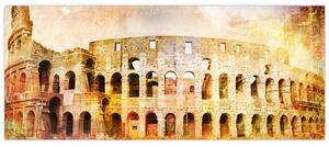 Kép - Digitális festészet, Colosseum, Róma, Olaszország (120x50 cm)