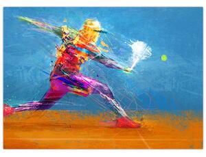 Kép - Festett teniszező (70x50 cm)