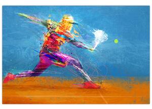 Kép - Festett teniszező (90x60 cm)