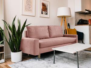 BELLIS II kihúzható kanapéágy - rózsaszín