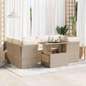 VidaXL Polyrattan Kerti Ülőgarnitúra - 7 részes - Bézs