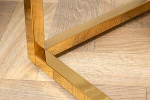 Design oldalsó asztal Latrisha 45 cm fehér-arany - márvány utánzata