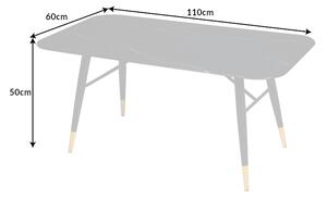 Design dohányzóasztal Laney 110 cm antracit - márvány utánzata