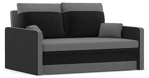 MILTON kinyitható kanapé, normál szövet, hab töltőanyag, szín - szürke / fekete