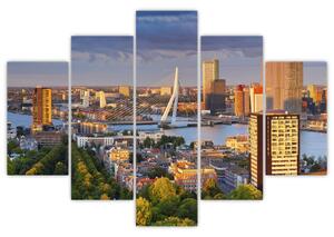 Kép - panoráma Rotterdam, Hollandia (150x105 cm)