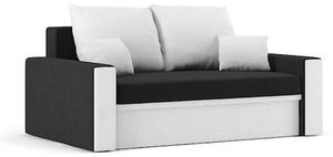 MONTANA kinyitható kanapé, normál szövet, szín - fekete / fehér