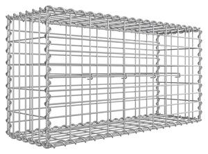 Gabion kosár, horganyzott fém gabion kőkosár, 100×50×30 cm, 5×10 cm-es hálóval