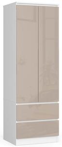 STAR S60 2D 2SZ gardróbszekrény - fényes cappuccino