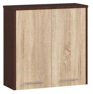 FIN W60 2D függesztett fürdőszobai szekrény – wenge/sonoma tölgy