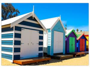 Kép - Brighton Beach, Melbourne, Ausztrália (70x50 cm)