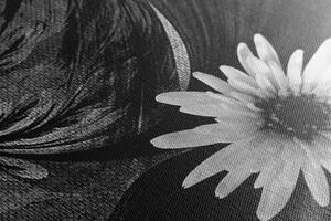 Kép virágok fekete háttérrel