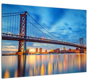 Kép - Benjamin Franklin híd, Philadelphia (70x50 cm)