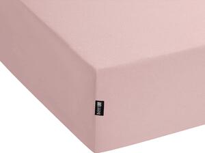 Rózsaszín pamut gumis lepedő 160 x 200 cm HOFUF