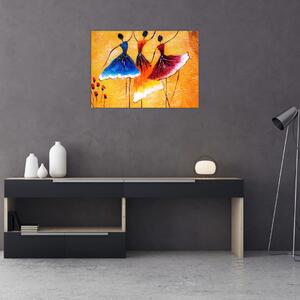 Kép - olajfestmény, balerinák (70x50 cm)