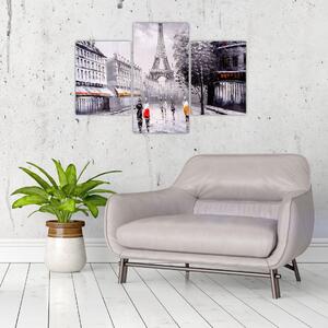 Kép - olajfestmény, Párizs (90x60 cm)