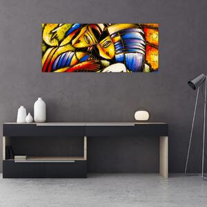 Kép - olajfestmény, szerelmesek (120x50 cm)