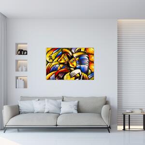 Kép - olajfestmény, szerelmesek (90x60 cm)