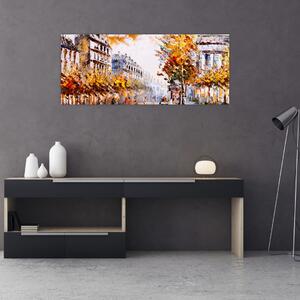 Kép - Utca Párizsban (120x50 cm)