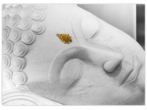 Kép - Fehér Buddha (üvegen) (70x50 cm)