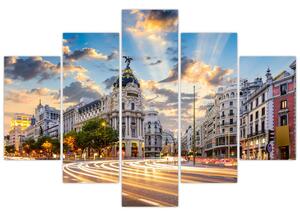 Kép - Calle Gran Vía, Madrid, Spanyolország (150x105 cm)