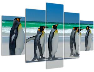 Kép - A Királyi pingvinek csoportja (150x105 cm)