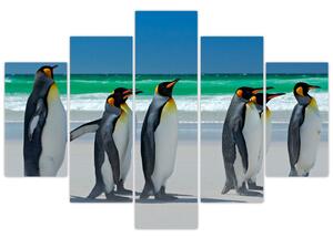Kép - A Királyi pingvinek csoportja (150x105 cm)